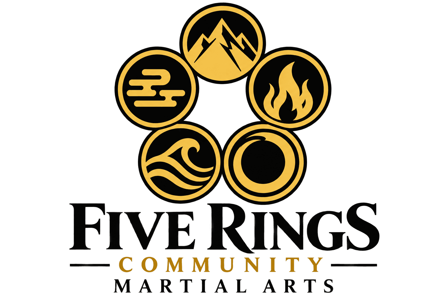 Five Rings Community Martial Arts full logo